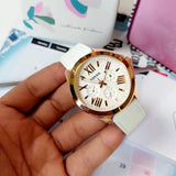 Fossil Cecile White Dial White Leather Strap Watch for Women - AM4486 Authentic Buy Shop Now