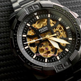 Fossil Bronson Automatic Skeleton Black Dial Black Steel Strap Watch for Men - ME3217 Authentic Buy Shop Now