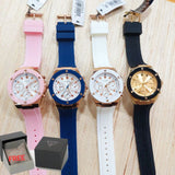 Guess Athena White Dial Pink Rubber Strap Watch For Women - GW0030L4 Authentic Buy Shop Now