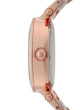 Michael Kors Parker Chronograph Purple Dial Rose Gold Steel Strap Watch For Women - MK6417 Authentic Buy Shop Now