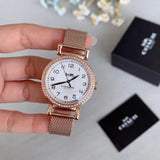 Coach Madison White Dial Rose Gold Mesh Bracelet Watch for Women - 14503398 Authentic Buy Shop Now