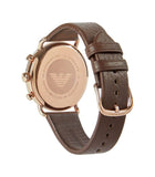 Emporio Armani Aviator Grey Dial Brown Leather Strap Watch For Men - AR11106 Authentic Buy Shop Now