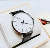 Calvin Klein Even White Dial Black Leather Strap Watch for Women - K7B211C6 Authentic Buy Shop Now