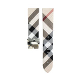Burberry The City Nova White Dial Checked Brown Leather Strap Watch for Men - BU9357 Authentic Buy Shop Now