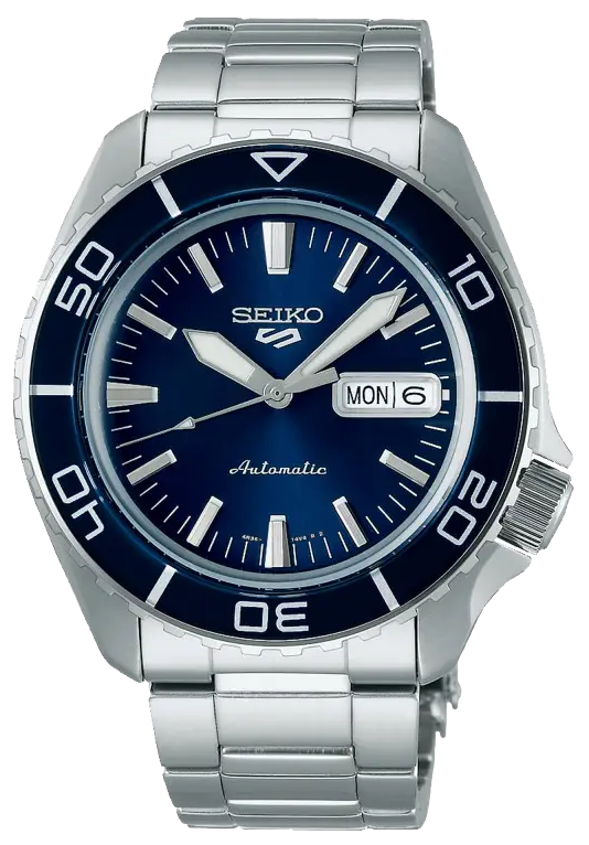 Seiko 5 Sports Automatic Blue Dial Silver Steel Strap Watch for Men - SRPK97K1 Authentic Buy Shop Now