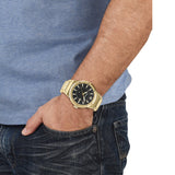 Salvatore Ferragamo F-80 Classic Black Dial Gold Steel Strap Watch for Men - SFHY00821 Authentic Buy Shop Now