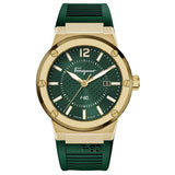 Salvatore Ferragamo F-80 Classic Green Dial Green Rubber Strap Watch for Men - SFHY02022 Authentic Buy Shop Now