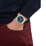 Salvatore Ferragamo 1927 Chrono Analog Black Dial Black Leather Strap Watch for Men - SFKZ00123 Authentic Buy Shop Now