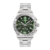 Salvatore Ferragamo 1927 Chrono Green Dial Silver Steel Strap Watch for Men - SFKZ00423 Authentic Buy Shop Now