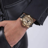 Guess Queen Quartz Gold Dial Black Silicone Strap Watch For Women - GW0536L3 Authentic Buy Shop Now