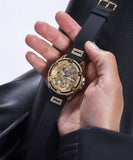 Guess Queen Quartz Gold Dial Black Silicone Strap Watch For Women - GW0536L3 Authentic Buy Shop Now