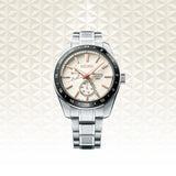 Seiko Presage Sharp Edged Series Automatic GMT Champagne Dial Silver Steel Strap Watch For Men - SPB273J1 Authentic Buy Shop Now