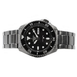 Seiko 5 Sports Automatic Black Dial Black Steel Strap Watch For Men - SRPD65K1 Authentic Buy Shop Now
