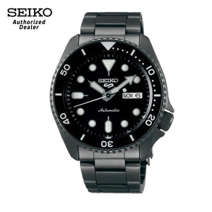 Seiko 5 Sports Automatic Black Dial Black Steel Strap Watch For Men - SRPD65K1 Authentic Buy Shop Now
