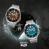 Seiko 5 Sports SKX Skeleton Green Dial Silver Steel Strap Watch For Men - SRPJ45K1 Authentic Buy Shop Now