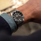 Seiko 5 Sports SKX Automatic Black Dial Silver Steel Strap Watch For Men - SRPK29K1 Authentic Buy Shop Now