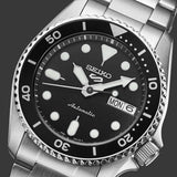 Seiko 5 Sports SKX Automatic Black Dial Silver Steel Strap Watch For Men - SRPK29K1 Authentic Buy Shop Now
