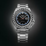 Seiko 5 Sports Checker Flag Special Edition Black Dial Silver Steel Strap Watch For Men - SRPK67K1 Authentic Buy Shop Now
