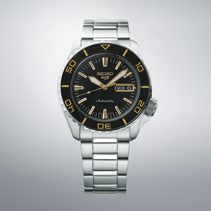 Seiko 5 Sport Automatic SKX Series Black Dial Silver Steel Strap Watch for Men - SRPK99K1 Authentic Buy Shop Now
