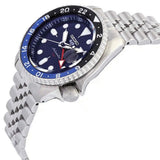 Seiko 5 Sports GMT SKX Automatic Blueberry Dial Silver Steel Strap Watch For Men - SSK003K1 Authentic Buy Shop Now