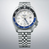 Seiko 5 Sports SKX GMT Automatic Sky Blue Dial Silver Steel Strap Watch For Men - SSK033K1 Authentic Buy Shop Now