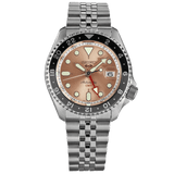 Seiko 5 Sports GMT Thong Sia Limited Edition Brown Dial Silver Steel Strap Watch for Men - SSK043K1 Authentic Buy Shop Now