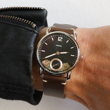 Fossil The Commuter Twist Black Dial Brown Leather Strap Watch for Men - ME1165 Authentic Buy Shop Now
