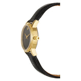 Movado Ultra Slim Black Dial Black Leather Strap Watch For Women - 0607095 Authentic Buy Shop Now