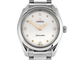 Omega Seamaster Aqua Terra Quartz Diamond Silver Dial Silver Steel Strap Watch for Women - 220.10.28.60.54.001 Authentic Buy Shop Now