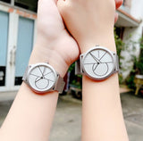 Calvin Klein Minimal White Dial Silver Mesh Bracelet Watch for Women - K3M5215X Authentic Buy Shop Now