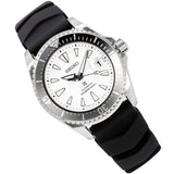 Seiko Shogun Prospex Titanium Divers Automatic White Dial Black Rubber Strap Watch For Men - SPB191J1 Authentic Buy Shop Now
