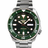 Seiko 5 Sports Automatic Analog Green Dial Silver Steel Strap Watch For Men - SRPD63K1 Authentic Buy Shop Now