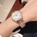 Michael Kors Lauryn Mother of Pearl Dial Rose Gold Steel Strap Watch for Women - MK3716 Authentic Buy Shop Now