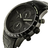 Hugo Boss Rafale Chronograph Black Dial Black Leather Strap Watch For Men - 1513389 Authentic Buy Shop Now