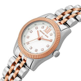 Michael Kors Lexington Three-Hand White Dial Two Tone Steel Strap Watch for Women - MK4817 Authentic Buy Shop Now