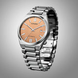 Citizen Tsuyosa Automatic Salmon Orange Dial Silver Steel Strap Watch For Men - NJ0159-86Z Authentic Buy Shop Now