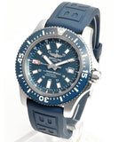 Breitling Superocean 44mm Diver Pro III Special Mariner Blue Dial Blue Rubber Strap Mens Watch - Y1739316/C959 Authentic Buy Shop Now