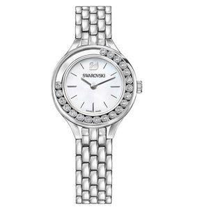 Swarovski Lovely Crystals Mini White Dial Silver Steel Strap Watch for Women - 5242901 Authentic Buy Shop Now