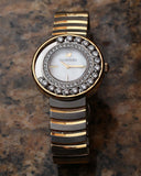 Swarovski Lovely Crystals Mother of Pearl Dial Two Tone Steel Strap Watch for Women - 1187022 Authentic Buy Shop Now