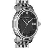 Tissot T Classic Bridgeport Black Dial Silver Steel Strap Watch For Men - T097.410.11.058.00 Authentic Buy Shop Now