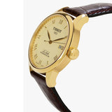 Tissot Le Locle Automatic Gold Dial Brown Leather Strap Watch For Men - T41.5.413.73 Authentic Buy Shop Now
