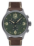Tissot T Sport Chrono XL Green Dial Brown Leather Strap Watch For Men - T116.617.36.097.00 Authentic Buy Shop Now