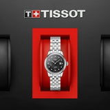 Tissot Le Locle Automatic Diamonds Mother of Pearl Black Dial Silver Steel Strap Watch For Women - T006.207.11.126.00 Authentic Buy Shop Now