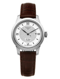 Tissot T Classic Le Locle Automatic Silver Dial Brown Leather Strap Watch For Women - T006.207.16.038.00 Authentic Buy Shop Now