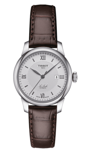 Tissot T Classic Le Locle Automatic Silver Dial Brown Leather Strap Watch For Women - T006.207.16.038.00 Authentic Buy Shop Now
