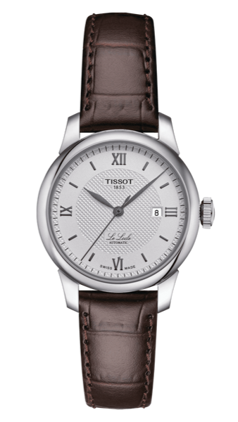 Tissot T Classic Le Locle Automatic Silver Dial Brown Leather Strap Watch For Women - T006.207.16.038.00 Authentic Buy Shop Now