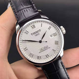 Tissot Le Locle Powermatic 80 Silver Dial Black Leather Strap Watch For Men - T006.407.16.033.00 Authentic Buy Shop Now
