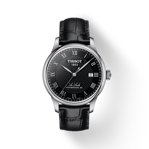 Tissot Le Locle Powermatic 80 Black Dial Black Leather Strap Watch For Men - T006.407.16.053.00 Authentic Buy Shop Now
