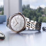 Tissot Le Locle Powermatic 80 Diamonds Silver Dial Two Tone Steel Strap Watch For Men - T006.407.22.036.01 Authentic Buy Shop Now