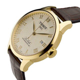 Tissot Le Locle Automatic Gold Dial Brown Leather Strap Watch For Men - T41.5.413.73 Authentic Buy Shop Now